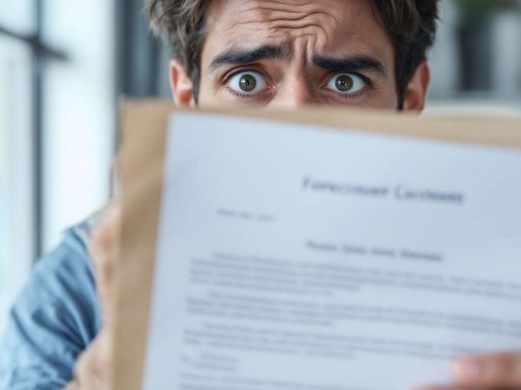 Persoană îngrijorată cu documente legale.