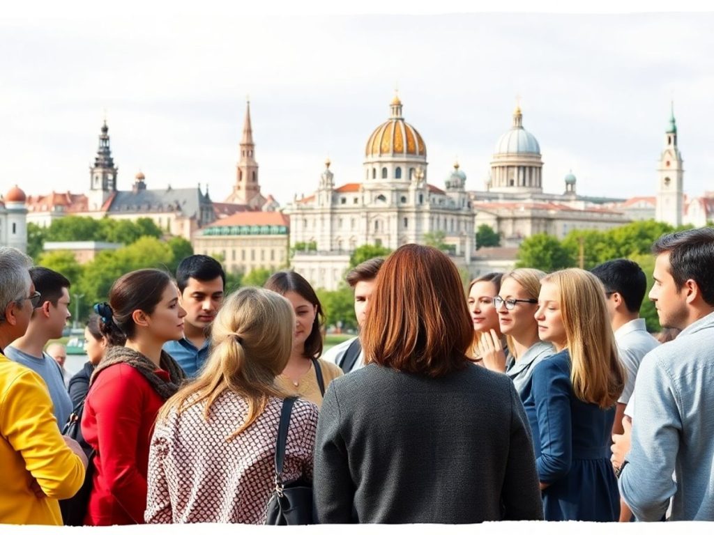 Cetățeni români discutând despre legi importante.