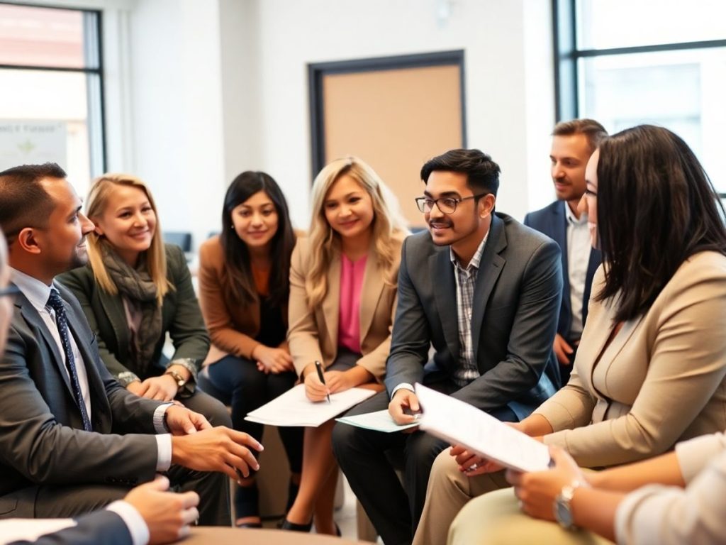 Discuție despre drepturile și obligațiile la locul de muncă.