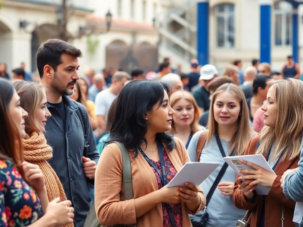 Cetățeni români discutând despre legi importante.